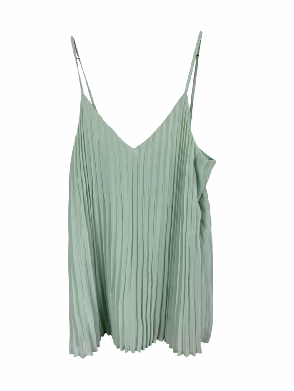 A new day NWT Pleated V-Neck Spaghetti Strap Top - Mint Green
